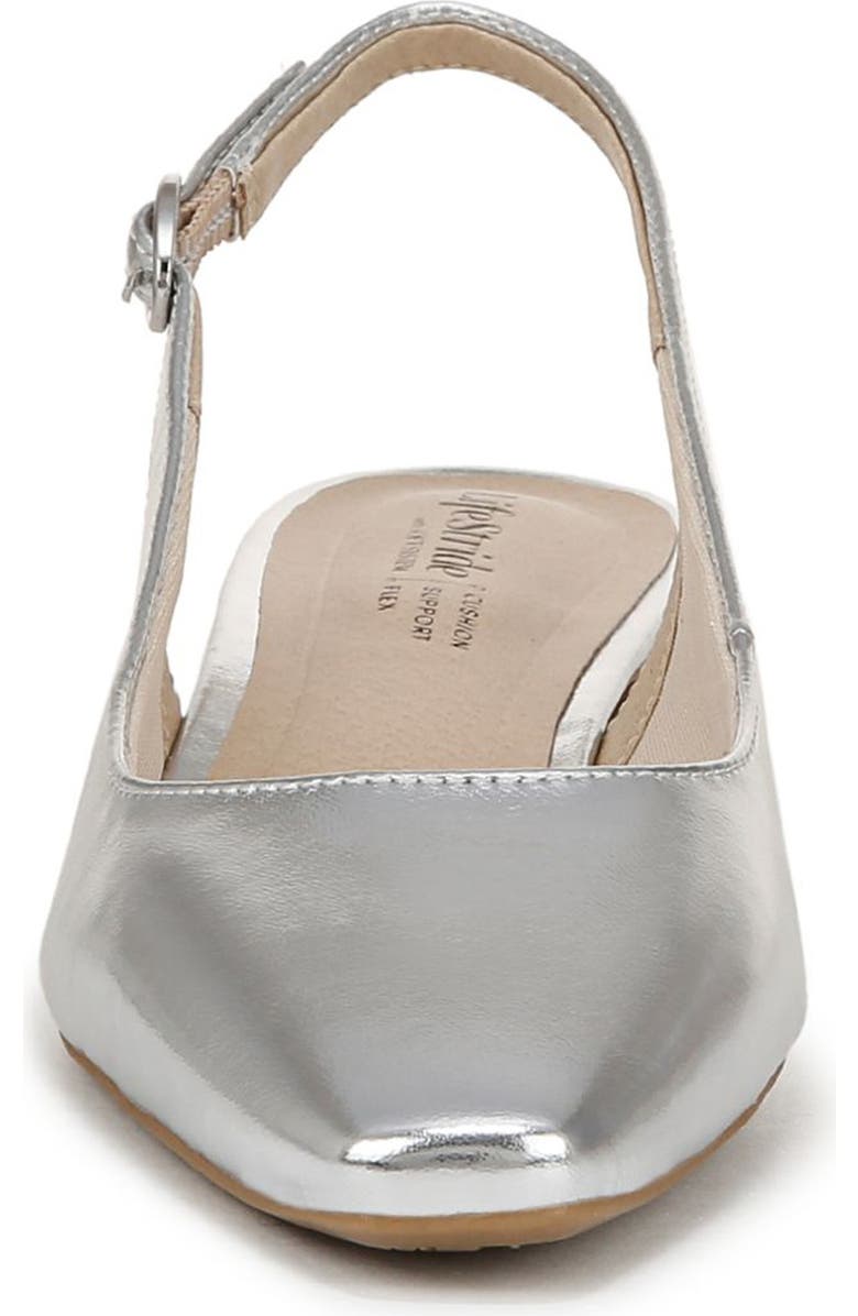 LifeStride Lorena Slingback Pump, Alternate, color, Silver