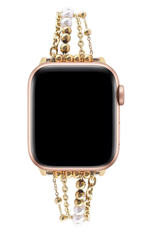 The Posh Tech Michelle Stainless Steel Apple Watch® Watchband In Gold