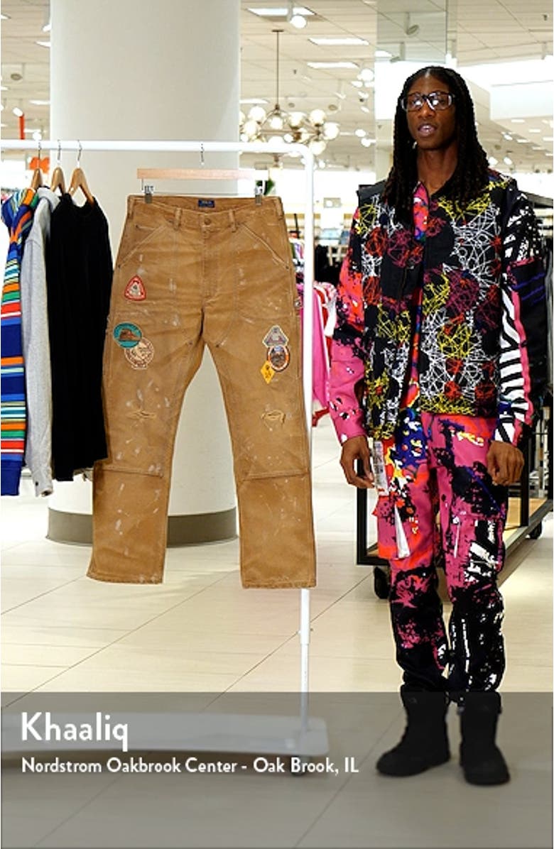 Relaxed Fit Distressed Canvas Pants, sales video thumbnail