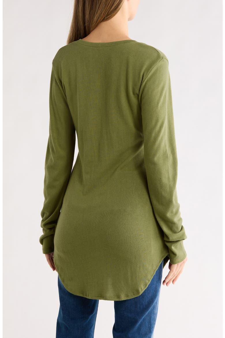 V-Neck Long Sleeve Knit T-Shirt, Alternate, color, AVENTURINE