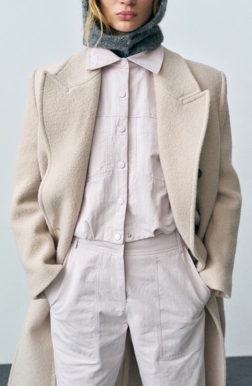 Mango Amalia Crop Jacket In Lilac