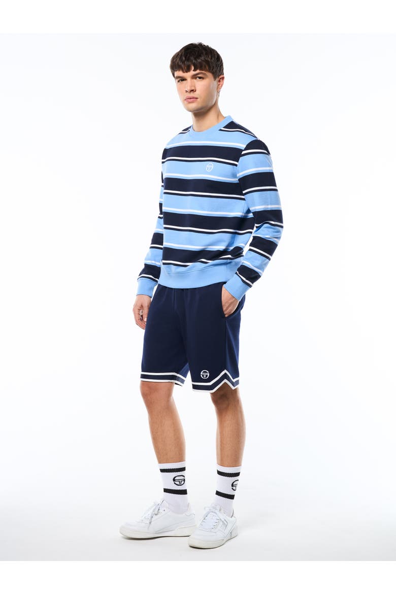 Strisce Stripe Crewneck, Alternate, color, MARITIME BLUE