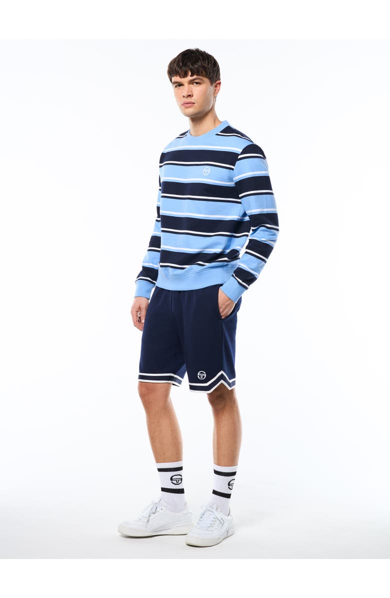 Sergio Tacchini Strisce Stripe Crewneck, Alternate, color, Maritime Blue