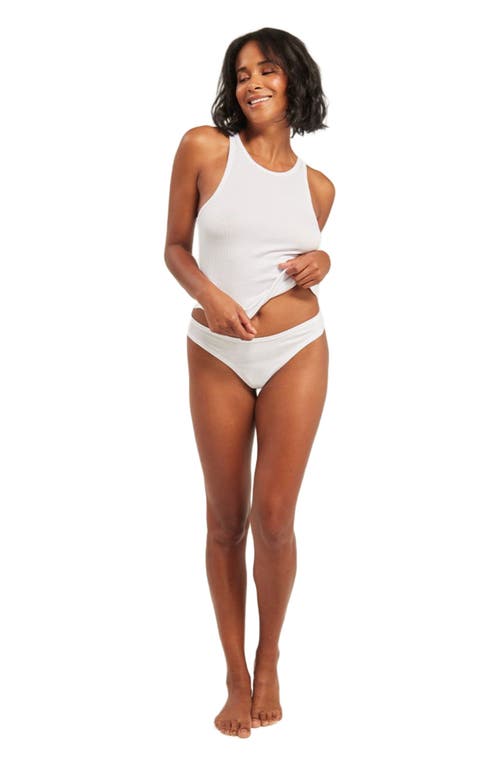 Nudea The Organic Cotton Dipped Thong 3 Pack in Cotton White at Nordstrom, Size Large Uk
