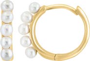 EFFY 14K Yellow Gold 5-5.5mm Freshwater Pearl Hoop Earrings