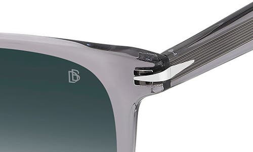 David Beckham Eyewear 53mm Rectangular Sunglasses In Grey/dark Blue Sf