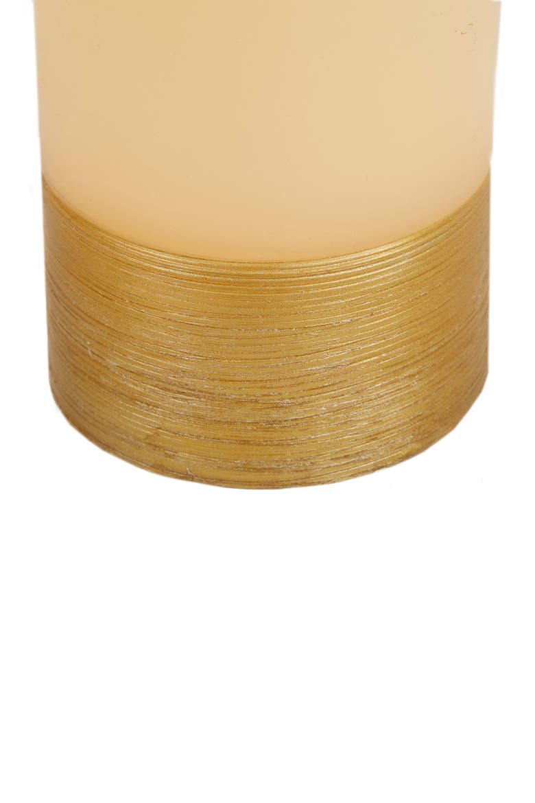 Gold Wax Gold Base Flameless Candle with Remote Control, Alternate, color, WHITE