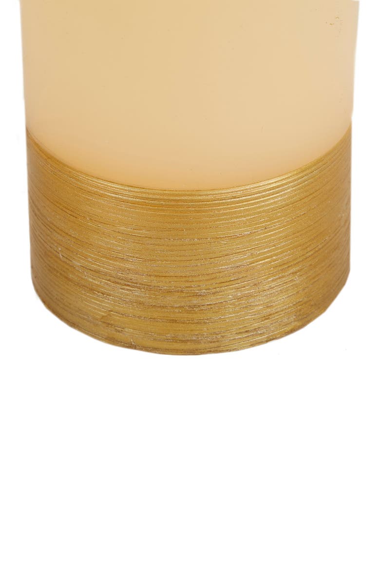 SONOMA SAGE HOME Gold Wax Gold Base Flameless Candle with Remote Control, Alternate, color, White