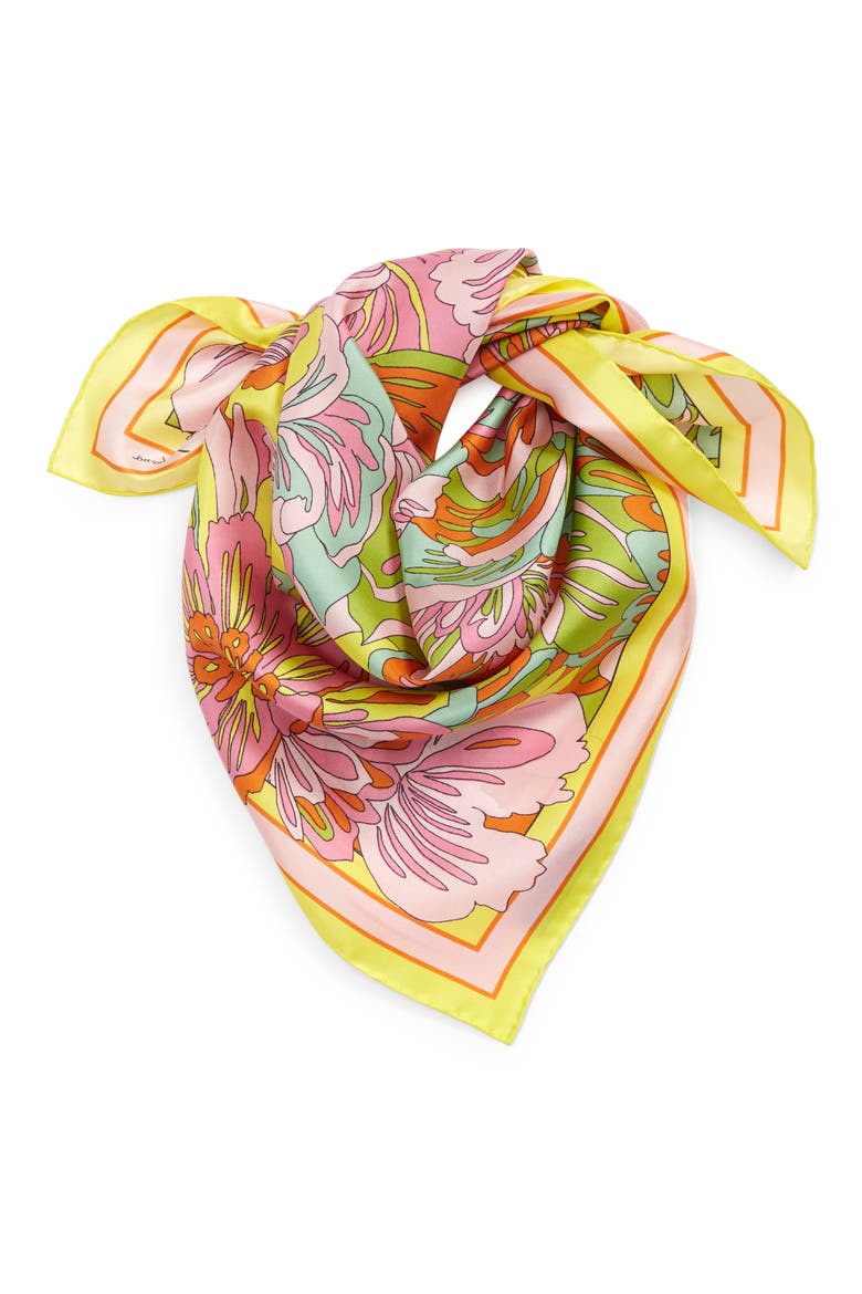 Floral Silk Scarf, Main, color, HH3JT ST.ANNI 60 MULTICOL