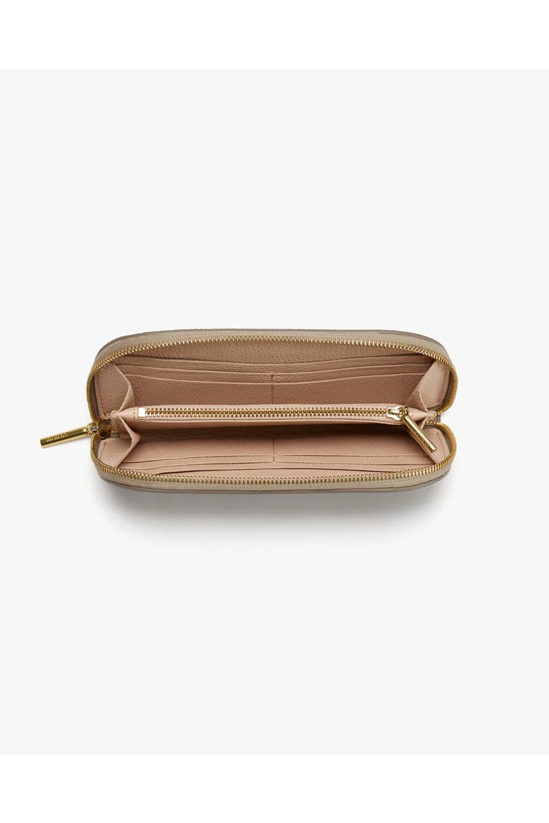 Curved Zip Wallet, Alternate, color, Stone
