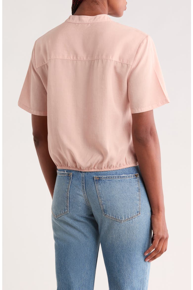 Front Twist Shirt, Alternate, color, DUSTY ROSE