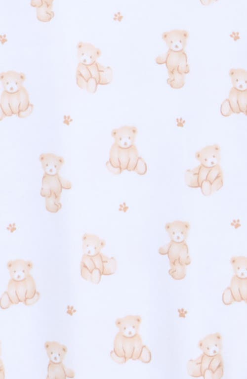 Kissy Kissy Print Pima Cotton Footie In Blue
