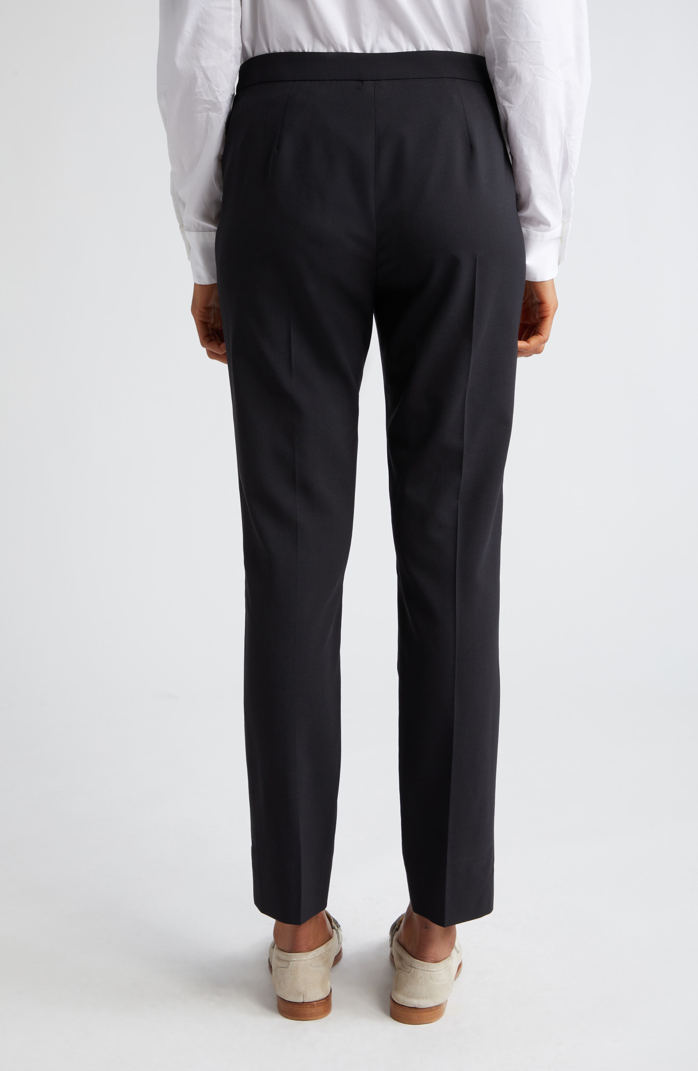 Slim Fit Virgin Wool Blend Trousers - image 2