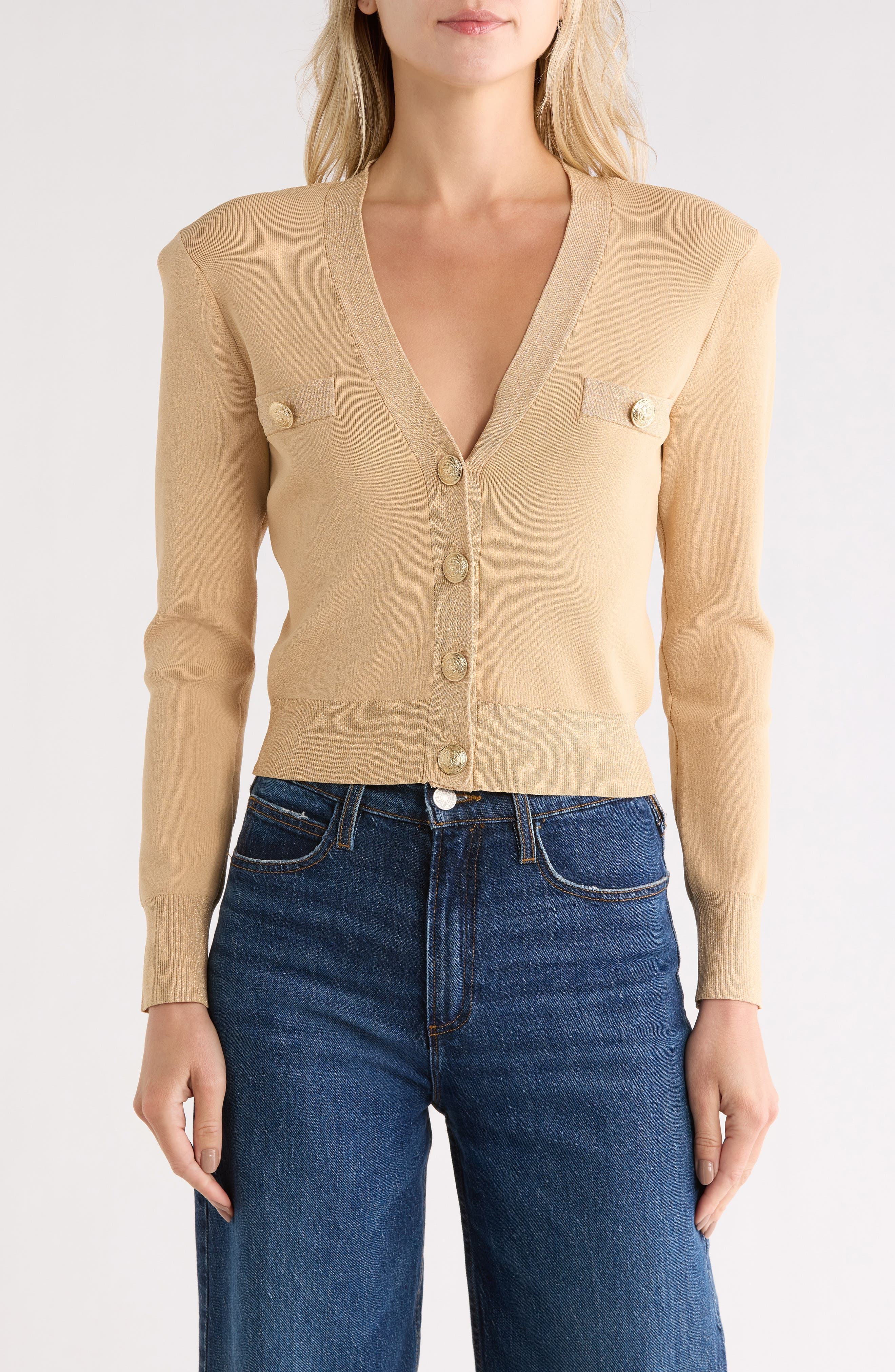 L'AGENCE Taya Crop Cardigan