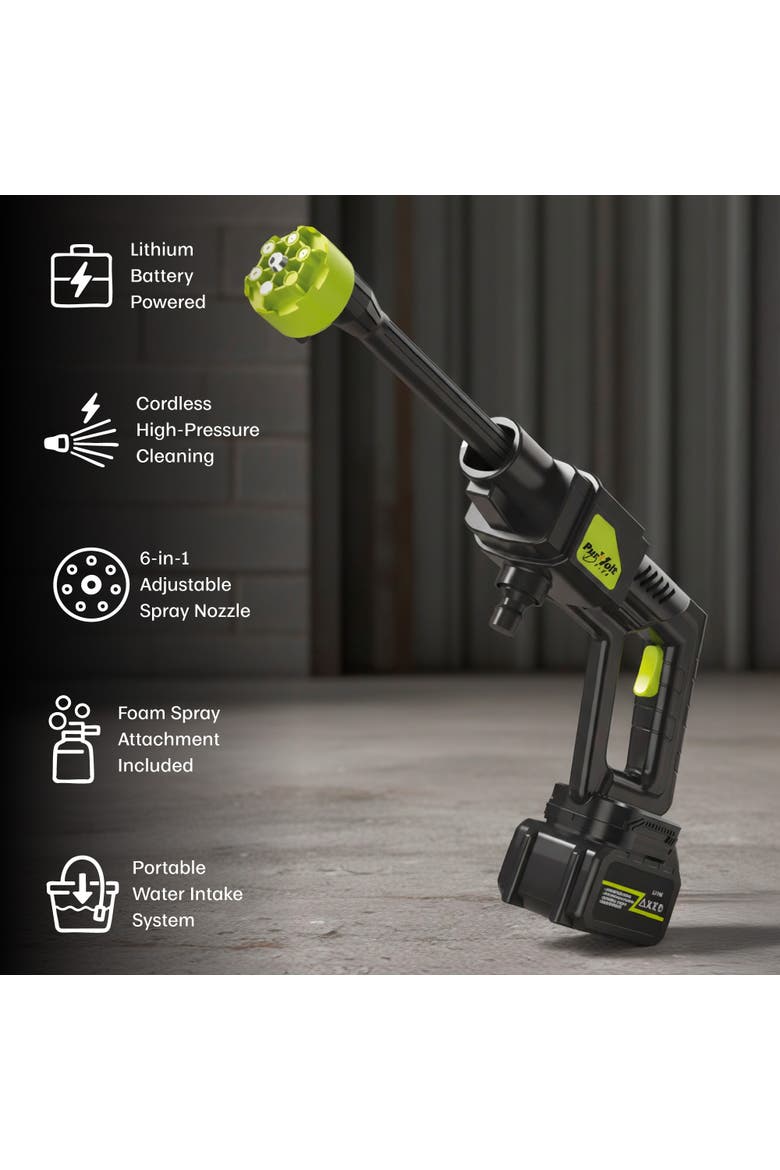 Powerful Cordless Pressure Washer & 3-in-1 Turbo Air System, Alternate, color, Black