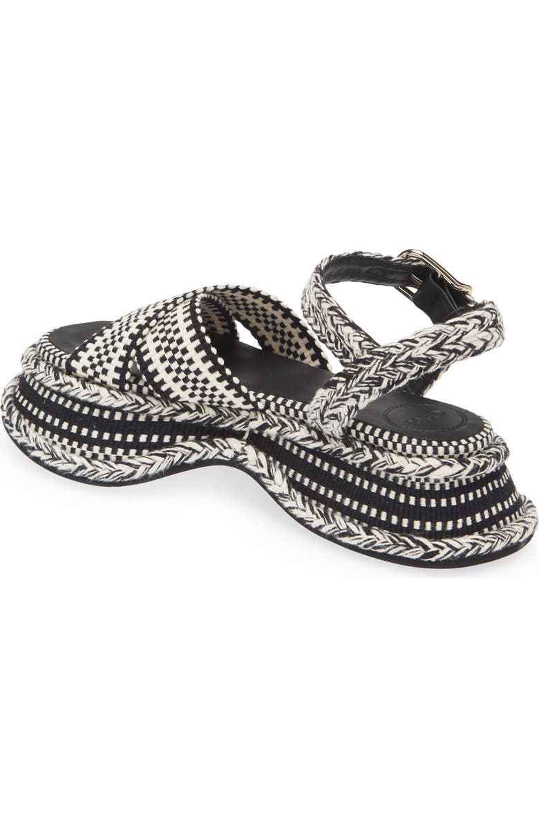 Chloé Meril Woven Platform Sandal, Alternate, color, White/ Black