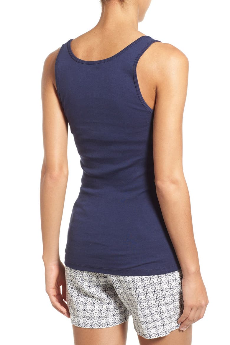 Knit Cotton Tank, Alternate, color, NAVY PEACOAT