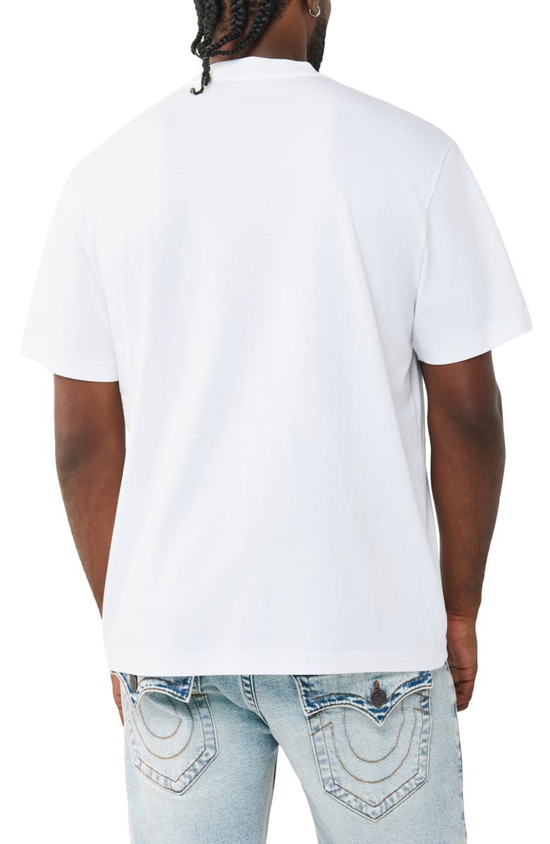 True Religion Elite Crest Graphic T-Shirt, Alternate, color, Optic White