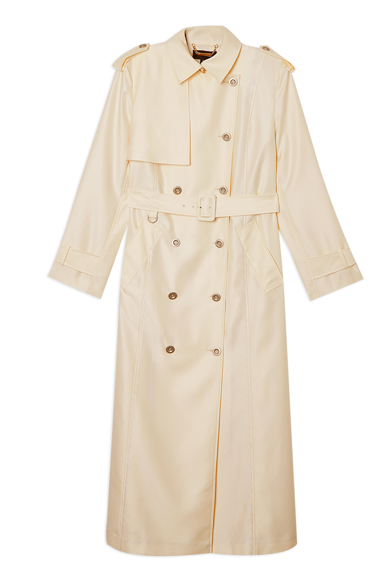 Soft Signature Trench Coat, Alternate, color, Ivory