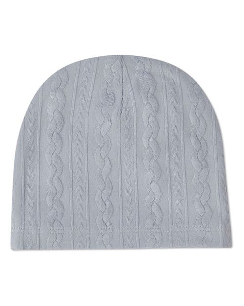 Minimoi Kids' Cotton Jacquard Knit Beanie In Blue