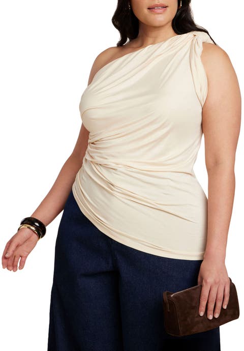 Sheer Twist Drape Top