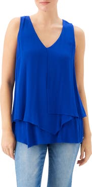 Karen Kane Drape Layered Asymmetric Tank