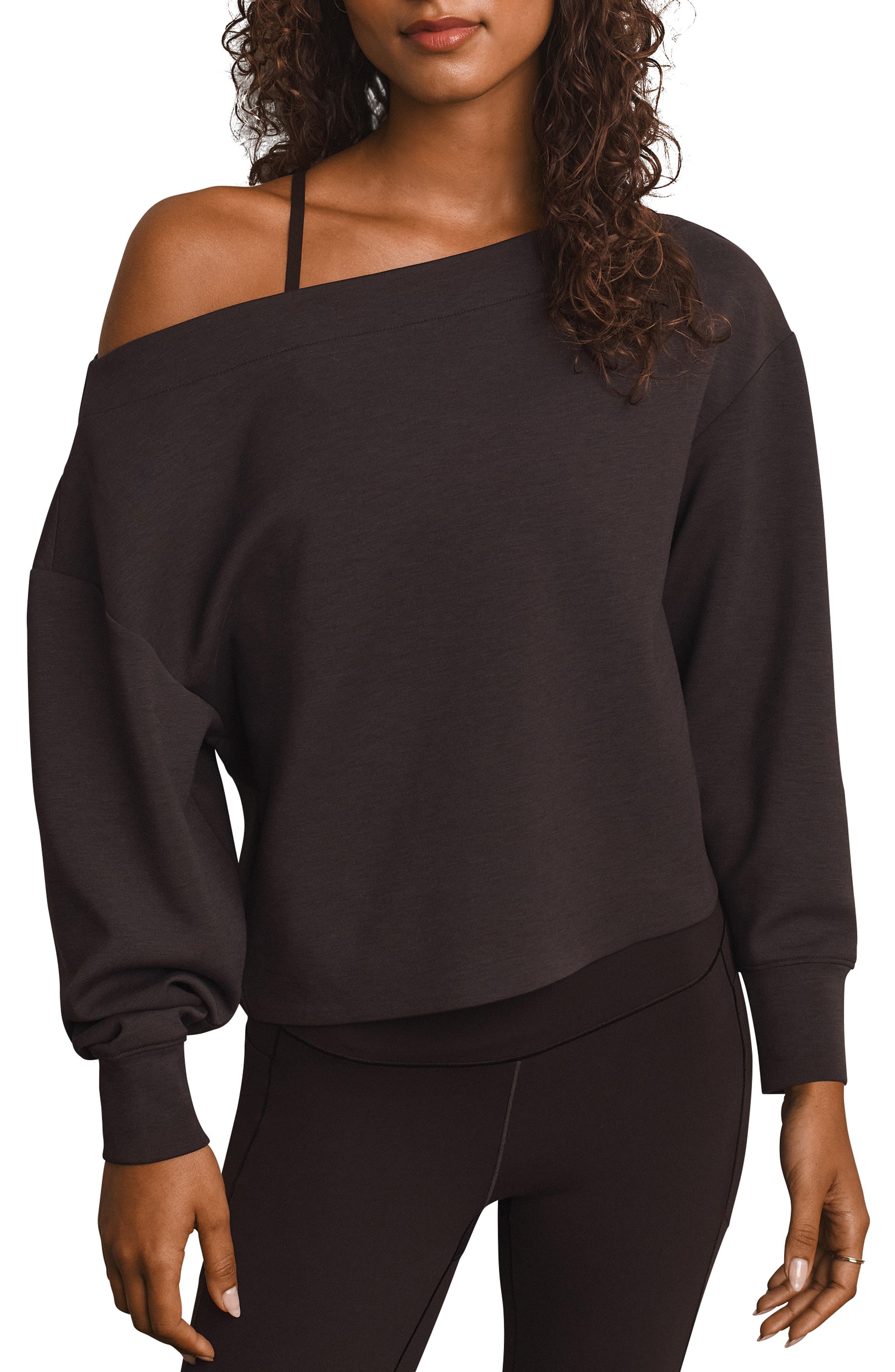 Rhone Dreamglow Bateau Sweatshirt In Dark Espresso