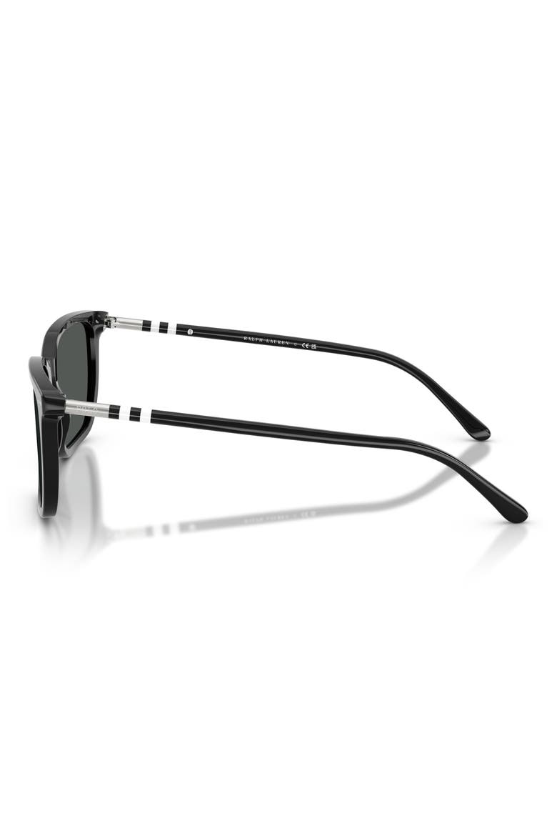 PH4226F 53mm Rectangle Sunglasses, Alternate, color, SHINY BLACK / DARK GREY