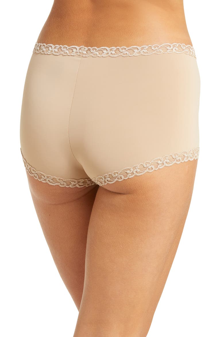 Pure Luxe Boyshorts, Alternate, color, CAFE