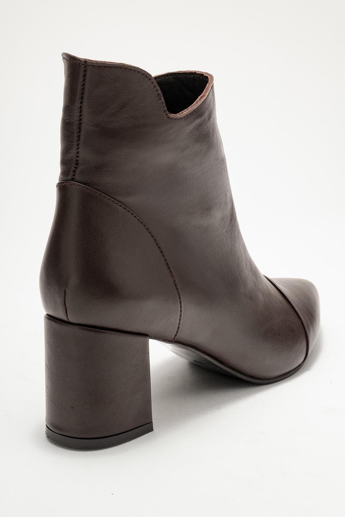Gael Leather Block Heel Boot, Alternate, color, Brown Leather