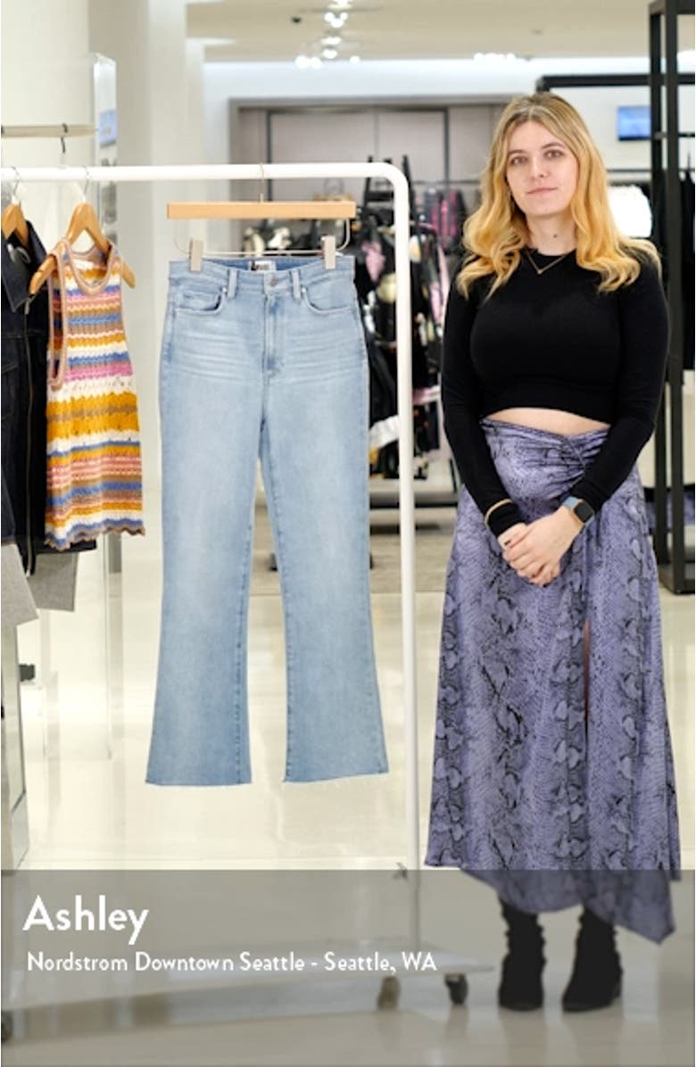 Claudine High Waist Frayed Hem Ankle Flare Jeans, sales video thumbnail