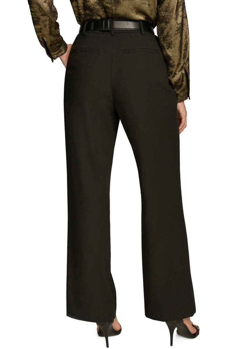 Donna Karan New York Chain Belt Wide Leg Pants, Alternate, color, Black