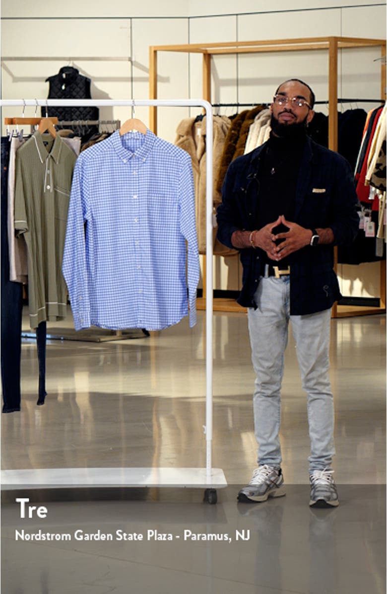 Classic Fit On-The-Go brrrº Gingham Button-Down Shirt, sales video thumbnail