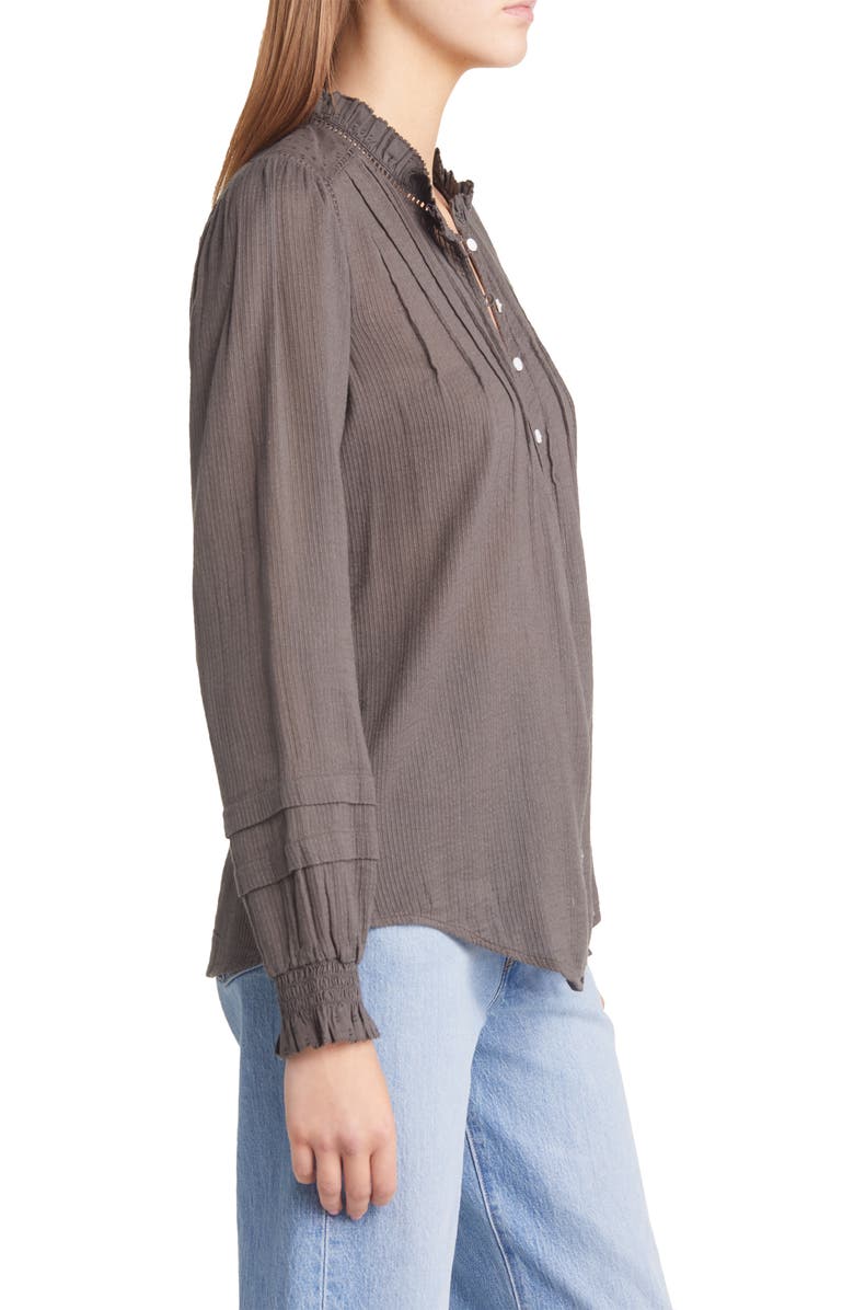 Faherty Willa Button Front Peasant Blouse, Alternate, color,