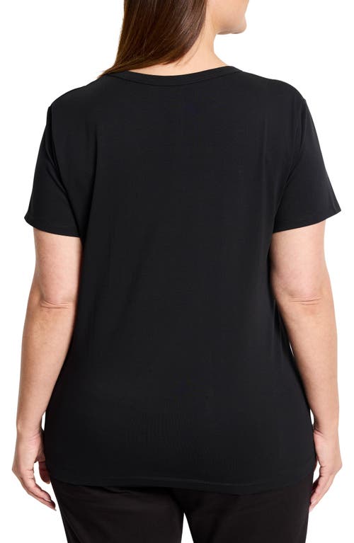 Nic + Zoe Nic+zoe Perfect Crewneck T-shirt In Black Onyx