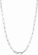 Oradina 14K Gold Venice Link Paperclip Necklace