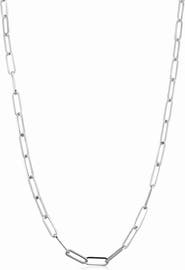 Oradina 14K Gold Venice Link Paperclip Necklace