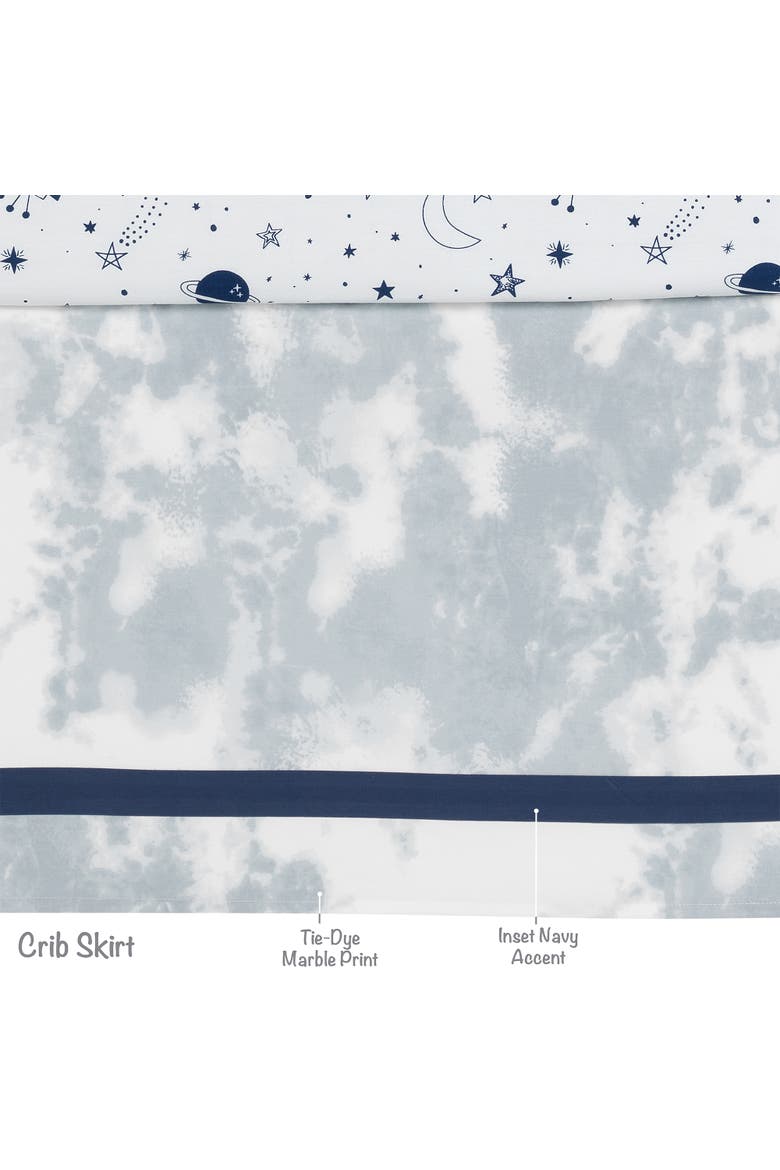 Sky Rocket 5-Piece Galaxy/Space Nursery Baby Crib Bedding Set, Alternate, color, Blue
