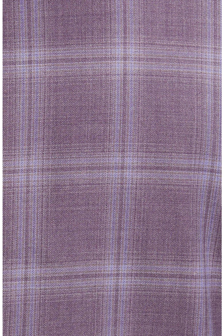 Tailored Fit Plaid Wool Sport Coat, Alternate, color, PURPLE