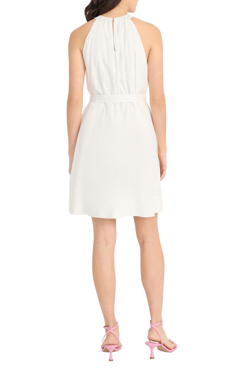 Donna Morgan Sleeveless Belted Halter Dress, Alternate, color, 