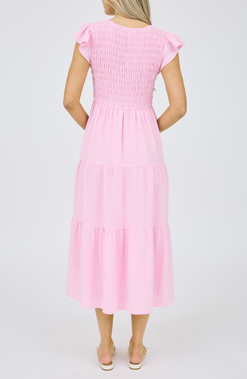 BLU PEPPER BLU PEPPER FLUTTER SLEEVE MIDI DRESS
