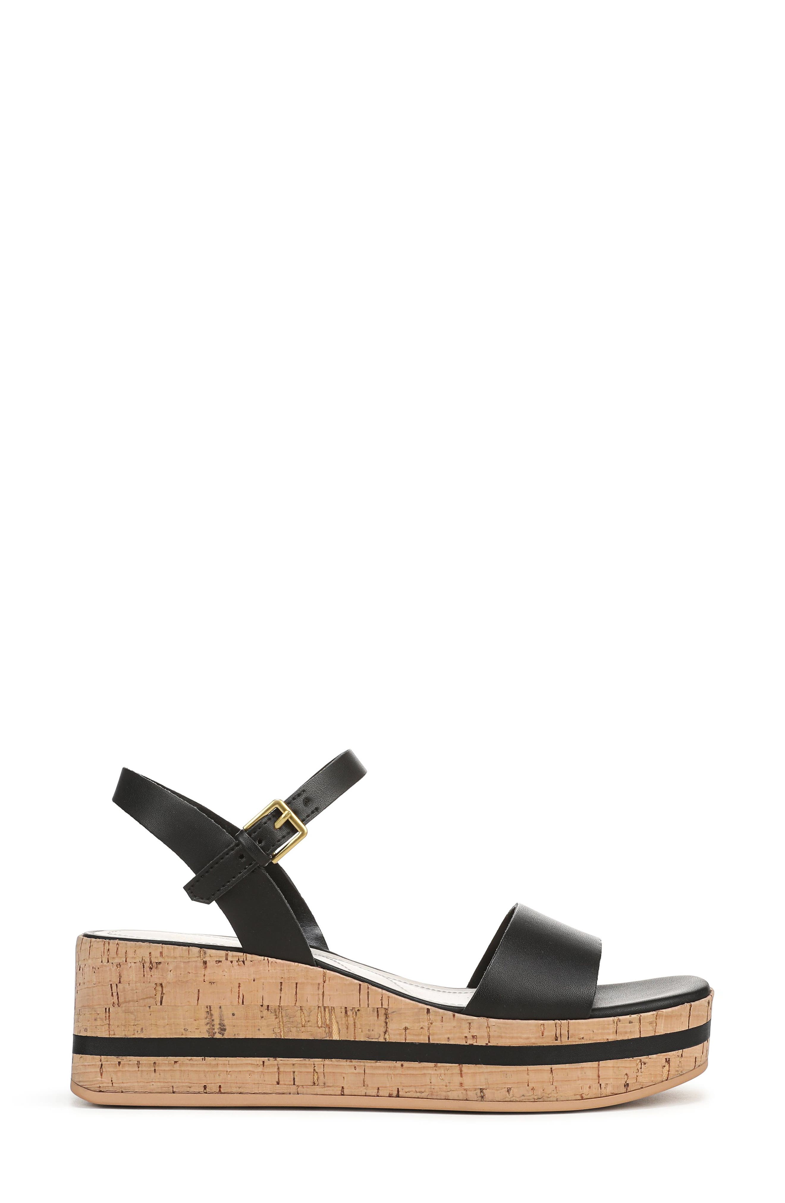 Franco Sarto Tiana Platform Wedge Sandal, Alternate, color, Black
