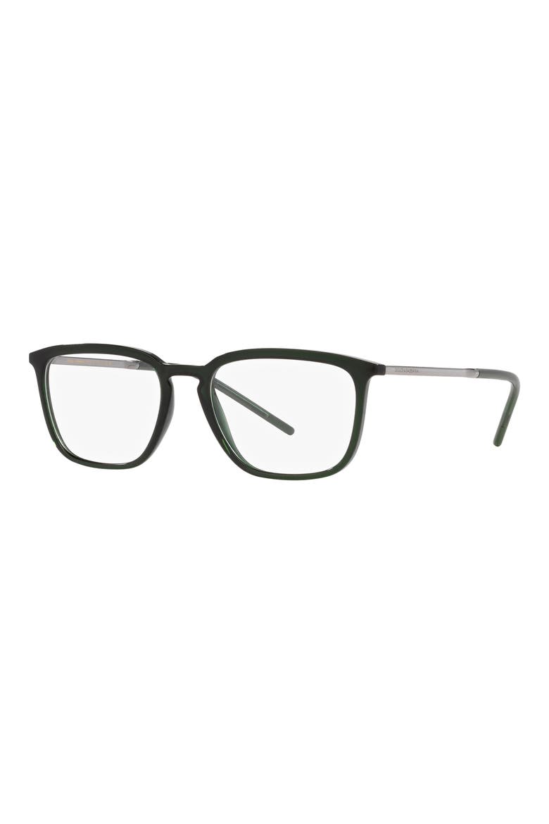 54mm Square Optical Glasses, Alternate, color, TRNPRT GRN