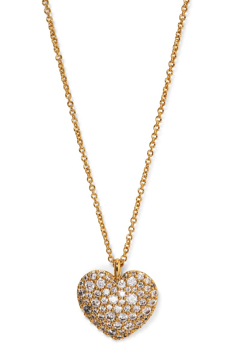 Nadri Pavé Crystal Heart Pendant Necklace, Main, color, 