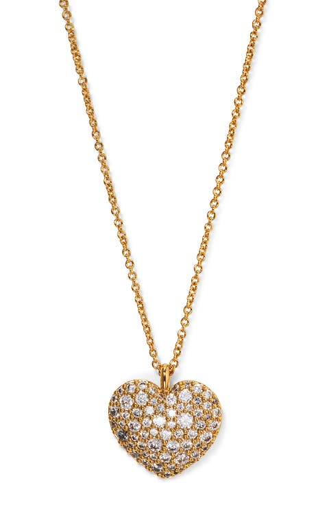 Pavé Crystal Heart Pendant Necklace