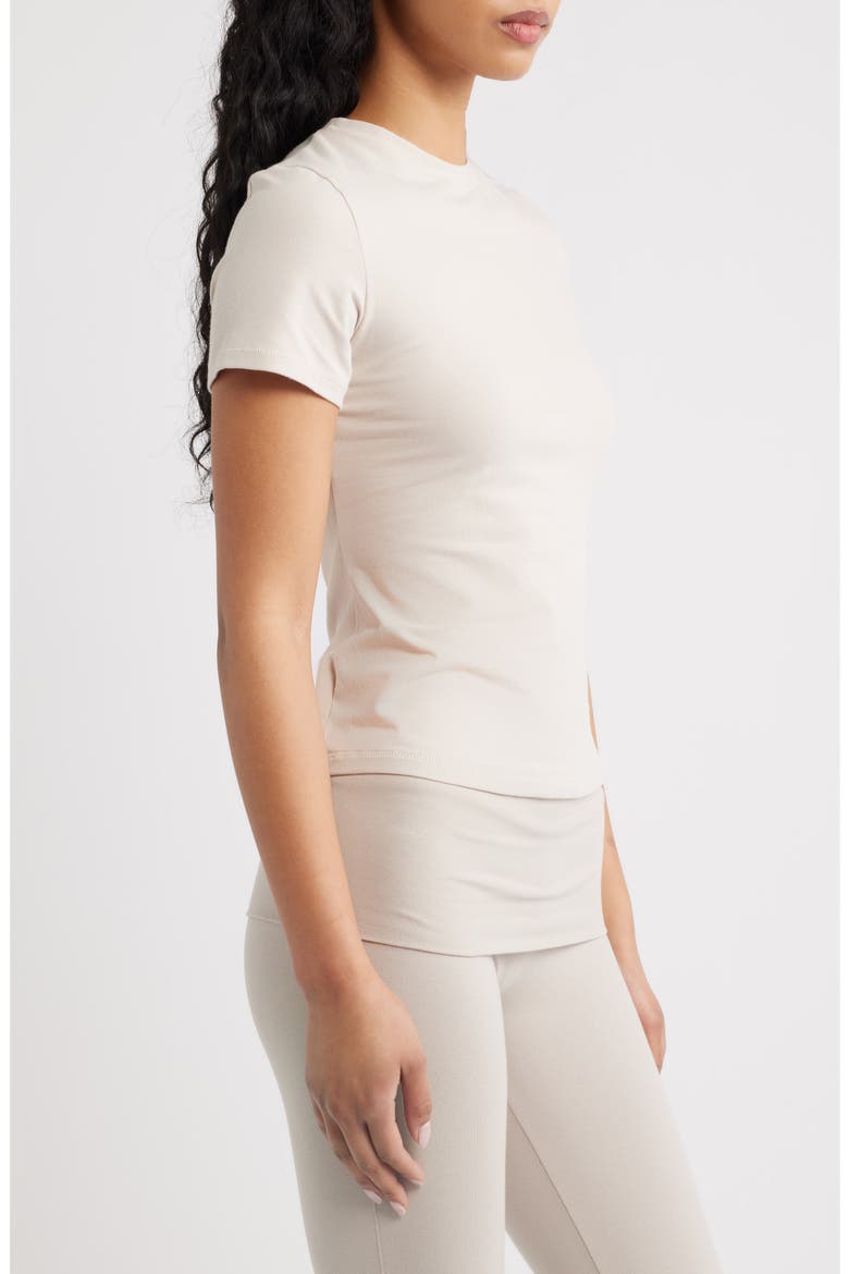 Stretch Cotton Jersey T-Shirt, Alternate, color, STONE