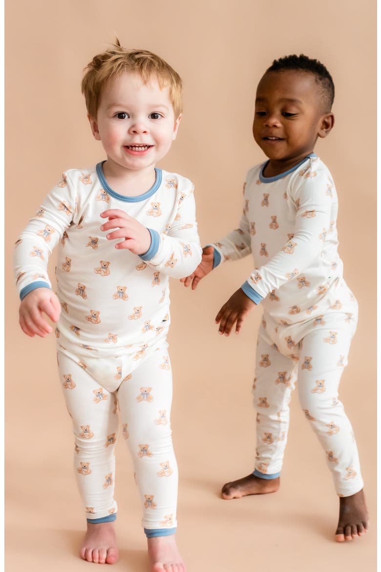 Kids' Fitted Two-Piece Pajamas, Alternate, color, TEDDY BEAR
