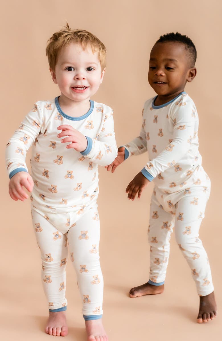 Kyte BABY Kids' Fitted Two-Piece Pajamas, Alternate, color, Teddy Bear
