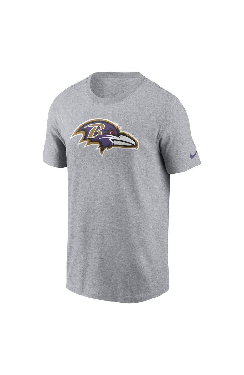 Nike Men's Nike Gray Baltimore Ravens Logo Essential T-Shirt, Alternate, color,
