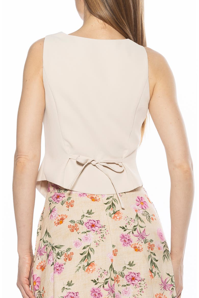Liliana Button Front Vest, Alternate, color, IVORY